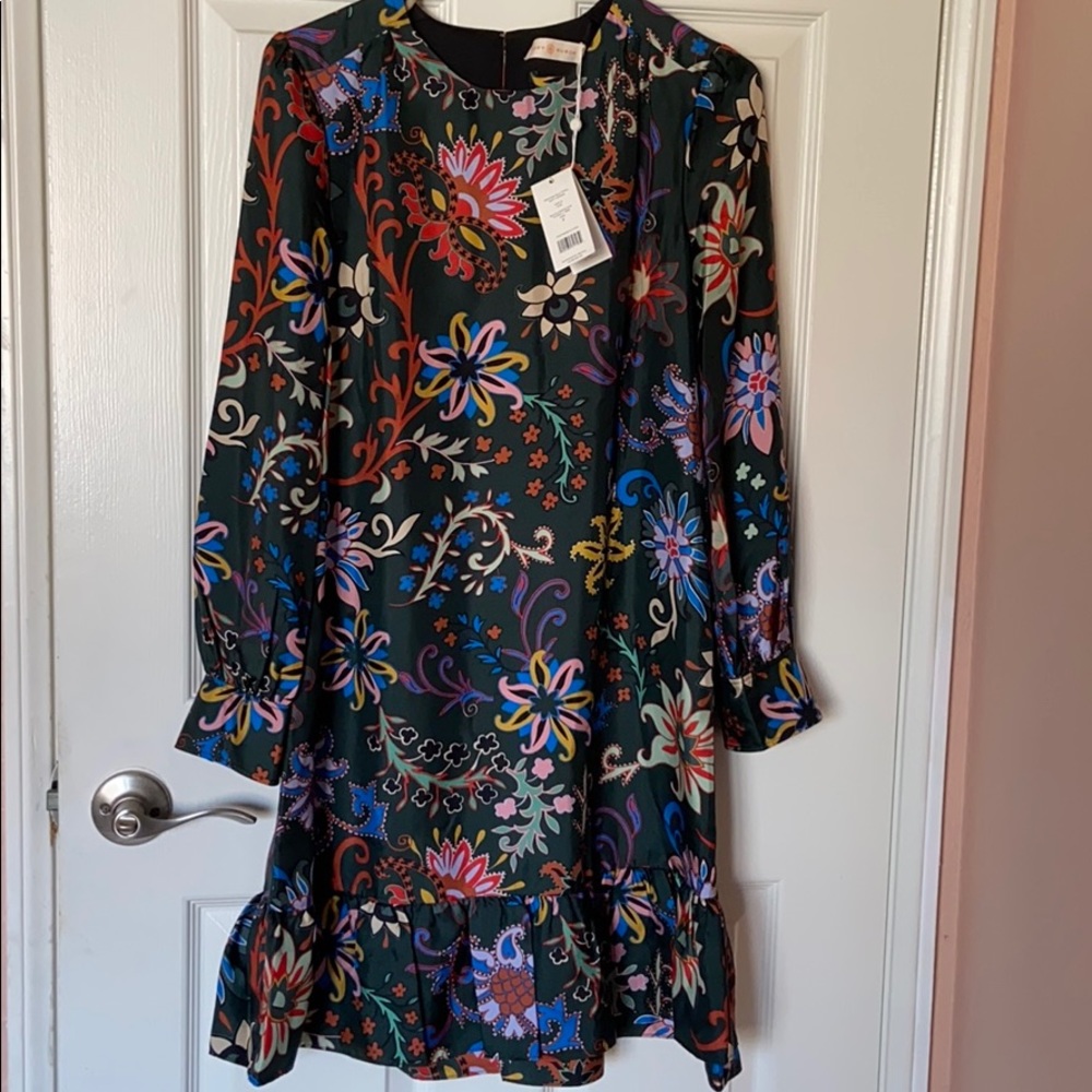 Tory Burch Printed Silk Twill Shift Dress